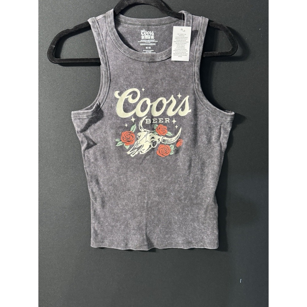 Coors Banquet Tank Top Medium Ribbed Racerback Beer Country Western Cowgirl